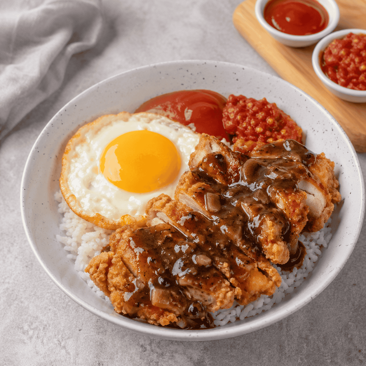 Rice Bowl Ayam Fillet Saos Black Pepper Rice Bowl Mantul